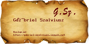 Gábriel Szalviusz névjegykártya